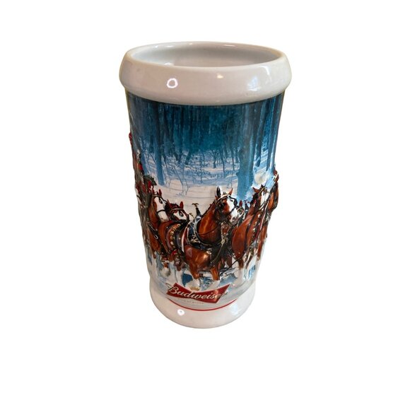 2007 Budweiser Holiday Stein Winter’s Calm CS678 w/ Box COA Clydesdales Vintage - Picture 3 of 6